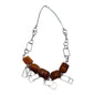 Unique Vintage Bakelite (Tested) Beads and Sterling Silver Geometric Necklace