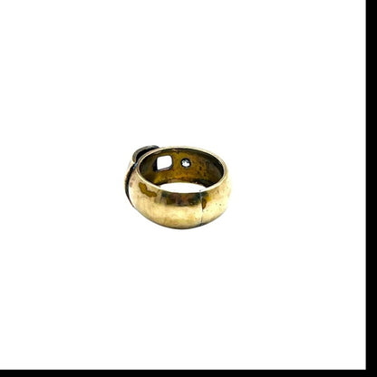 Vintage Goldtone and Crystal Rhinestone Ring Sz 8